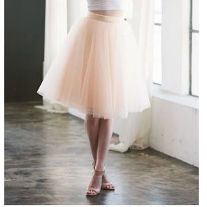 Space 46 Peach Blush Toile Mid Length Skirt